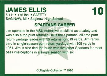 1990 Collegiate Collection Michigan State Spartans #10 James Ellis Back