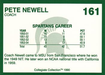 1990 Collegiate Collection Michigan State Spartans #161 Pete Newell Back