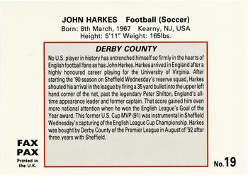 1993 Fax Pax World of Sport #19 John Harkes Back