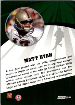 2009 Press Pass Fusion #51 Matt Ryan Back