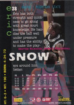 1995 Signature Rookies Fame and Fortune #38 Eric Snow Back