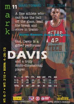 1995 Signature Rookies Fame and Fortune #11 Mark Davis Back