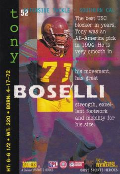 1995 Signature Rookies Fame and Fortune #52 Tony Boselli Back