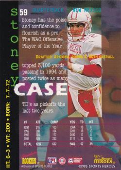1995 Signature Rookies Fame and Fortune #59 Stoney Case Back