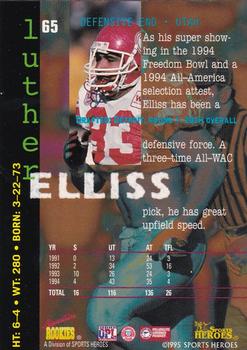 1995 Signature Rookies Fame and Fortune #65 Luther Elliss Back