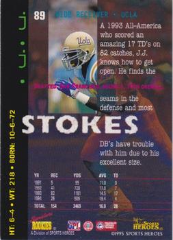1995 Signature Rookies Fame and Fortune #89 J.J. Stokes Back