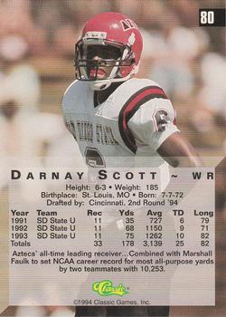 1994 Classic Four Sport - Gold #80 Darnay Scott Back