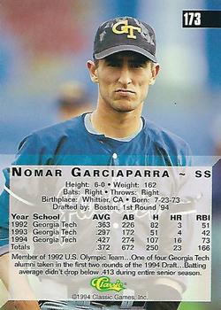 1994 Classic Four Sport - Gold #173 Nomar Garciaparra Back