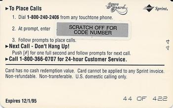 1994 Classic Four Sport - Phone Cards $5 #NNO Marshall Faulk Back