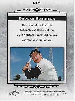 2012 Leaf National Convention #BR1 Brooks Robinson Back