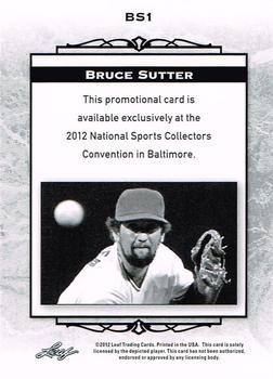 2012 Leaf National Convention #BS1 Bruce Sutter Back