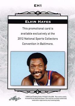 2012 Leaf National Convention #EH1 Elvin Hayes Back