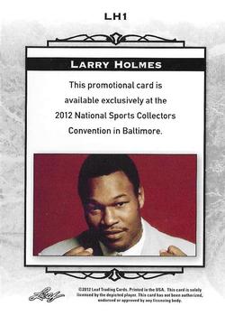 2012 Leaf National Convention #LH1 Larry Holmes Back