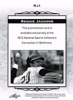 2012 Leaf National Convention #RJ1 Reggie Jackson Back