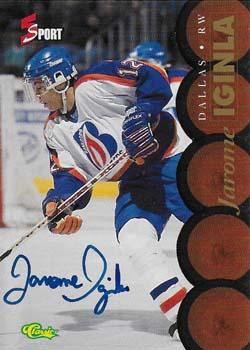 1995-96 Classic Five Sport Signings - Autographs #NNO Jarome Iginla Front