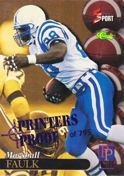 1995 Classic Five Sport - Printer's Proofs #194 Marshall Faulk Front
