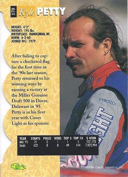 1995 Classic Five Sport - Silver Die Cuts #170 Kyle Petty Back