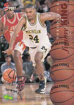 1995-96 Classic Five Sport Signings #S29 Jimmy King Front