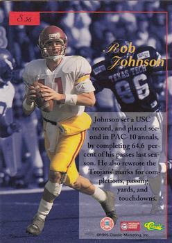 1995-96 Classic Five Sport Signings #S56 Rob Johnson Back