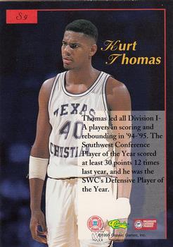 1995-96 Classic Five Sport Signings #S9 Kurt Thomas Back