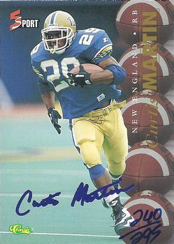 1995-96 Classic Five Sport Signings - Blue Signature #S51 Curtis Martin Front