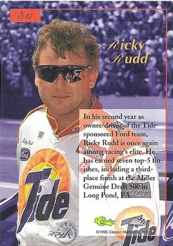 1995-96 Classic Five Sport Signings - Blue Signature #S87 Ricky Rudd Back