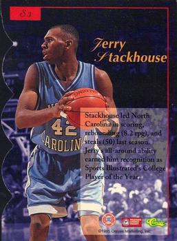 1995-96 Classic Five Sport Signings - Silver Die Cuts #S3 Jerry Stackhouse Back
