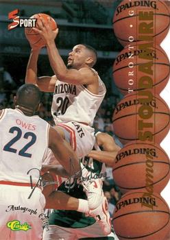 1995-96 Classic Five Sport Signings - Silver Die Cuts #S6 Damon Stoudamire Front