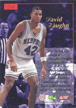 1995-96 Classic Five Sport Signings - Red Signature #S20 David Vaughn Back