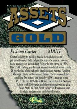 1995 Classic Assets Gold - Die Cuts Silver #SDC11 Ki-Jana Carter Back