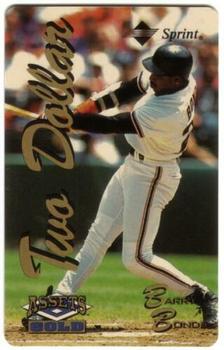 1995 Classic Assets Gold - Phone Cards $2 #NNO Barry Bonds Front