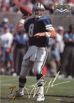 1995 Classic Assets Gold - Silver Signatures #28 Troy Aikman Front