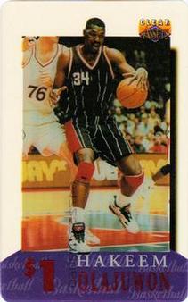 1996 Classic Clear Assets - Phone Cards $1 #17 Hakeem Olajuwon Front