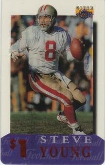 1996 Classic Clear Assets - Phone Cards $1 #27 Steve Young Front