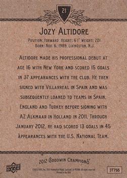 2012 Upper Deck Goodwin Champions #21 Jozy Altidore Back
