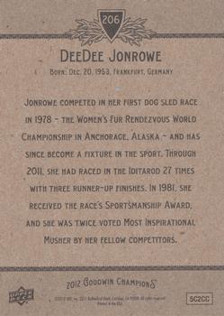 2012 Upper Deck Goodwin Champions #206 Dee Dee Jonrowe Back
