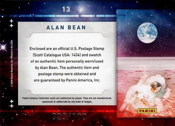 2010 Panini Century - Astronauts Eight Cent United States in Space Stamp Materials #13 Alan Bean Back
