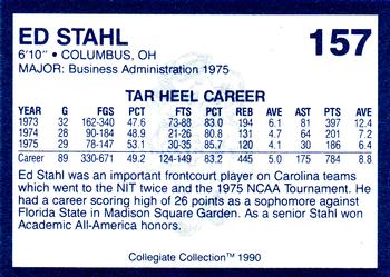 1990-91 Collegiate Collection North Carolina Tar Heels #157 Ed Stahl Back