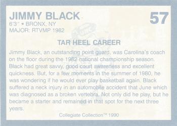 1990-91 Collegiate Collection North Carolina Tar Heels #57 Jimmy Black Back