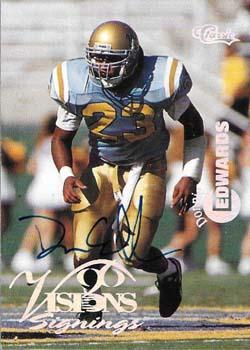 1996 Classic Visions Signings - Autographs Silver #NNO Donnie Edwards Front