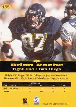 1996-97 Score Board All Sport PPF - Gold #155 Brian Roche Back