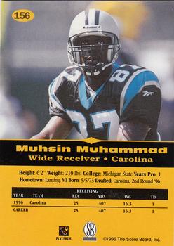 1996-97 Score Board All Sport PPF - Gold #156 Muhsin Muhammad Back
