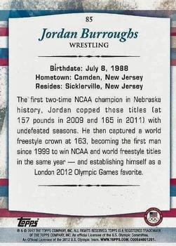 2012 Topps U.S. Olympic Team & Hopefuls - Bronze #85 Jordan Burroughs Back