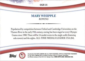 2012 Topps U.S. Olympic Team & Hopefuls - Games of the XXX Olympiad #OLY-15 Mary Whipple Back