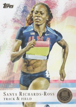2012 Topps U.S. Olympic Team & Hopefuls - Gold #30 Sanya Richards-Ross Front