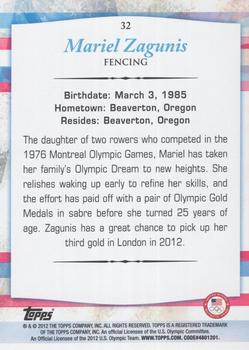 2012 Topps U.S. Olympic Team & Hopefuls - Gold #32 Mariel Zagunis Back