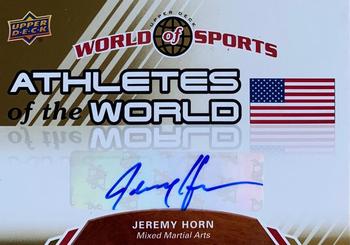 2010 Upper Deck World of Sports - Athletes of the World Autographs #AW-71 Jeremy Horn Front