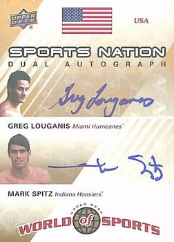 2010 Upper Deck World of Sports - Sports Nation Autographs Dual #SND-LS Greg Louganis / Mark Spitz Front