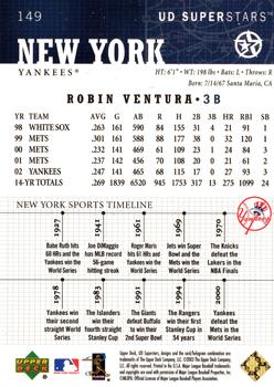 2002-03 UD SuperStars - Gold #149 Robin Ventura Back