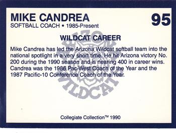1990 Collegiate Collection Arizona Wildcats #95 Mike Candrea Back